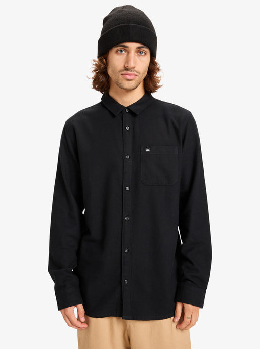 Quiksilver Men's Motherfly Solid Long Sleeve Shirt Black EQYWT04651-KVJ0