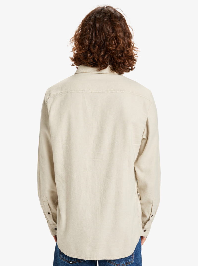 Load image into Gallery viewer, Quiksilver Men&#39;s Motherfly Solid Long Sleeve Shirt Moonstruck EQYWT04651-SFQ0
