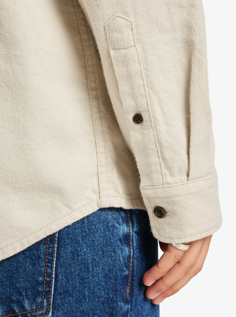 Load image into Gallery viewer, Quiksilver Men&#39;s Motherfly Solid Long Sleeve Shirt Moonstruck EQYWT04651-SFQ0
