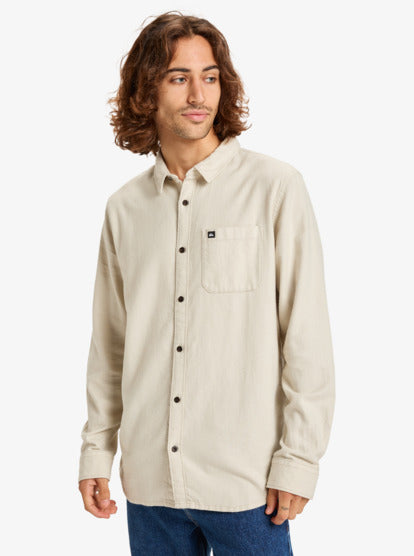 Quiksilver Men's Motherfly Solid Long Sleeve Shirt Moonstruck EQYWT04651-SFQ0
