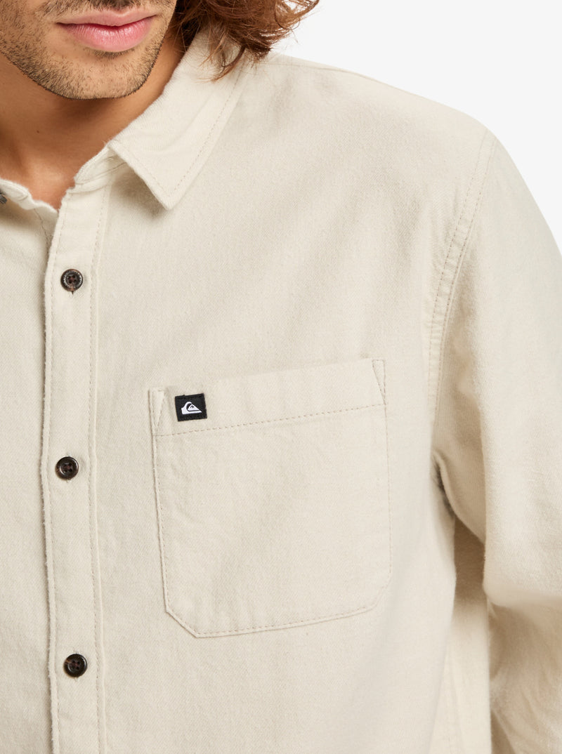 Load image into Gallery viewer, Quiksilver Men&#39;s Motherfly Solid Long Sleeve Shirt Moonstruck EQYWT04651-SFQ0
