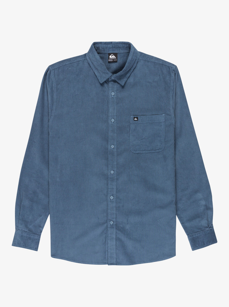 Load image into Gallery viewer, Quiksilver Mens&#39; Smoke Trail Cord Long Sleeve Shirt China Blue EQYWT04652-BND0
