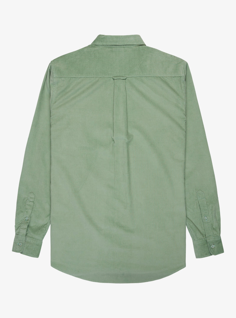 Load image into Gallery viewer, Quiksilver Men's Smoke Trail Cord Long Sleeve Shirt Granite Green EQYWT04652-GGV0

