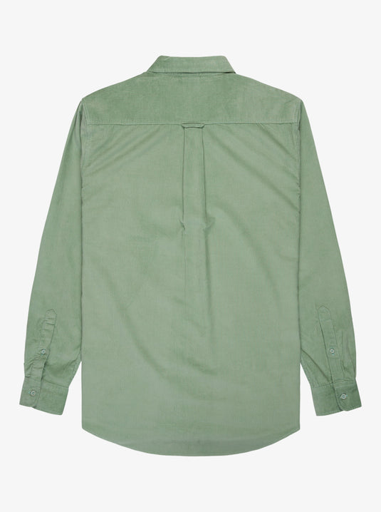 Quiksilver Men's Smoke Trail Cord Long Sleeve Shirt Granite Green EQYWT04652-GGV0