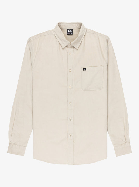 Quiksilver Mens' Smoke Trail Cord Long Sleeve Shirt Moonstruck EQYWT04652-SFQ0