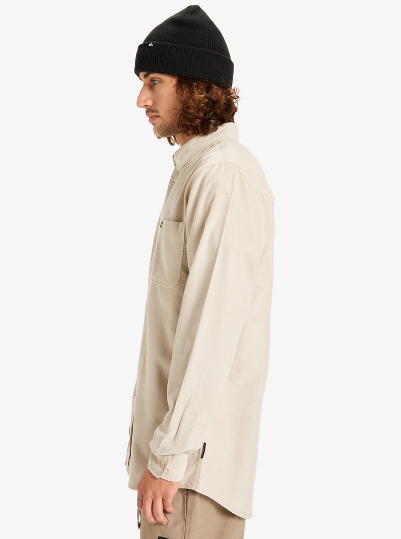 Load image into Gallery viewer, Quiksilver Mens&#39; Smoke Trail Cord Long Sleeve Shirt Moonstruck EQYWT04652-SFQ0
