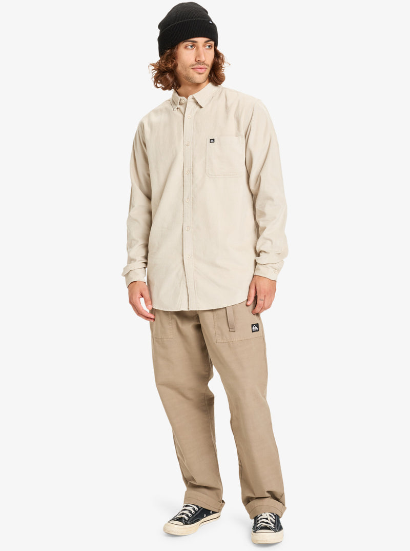 Load image into Gallery viewer, Quiksilver Mens&#39; Smoke Trail Cord Long Sleeve Shirt Moonstruck EQYWT04652-SFQ0
