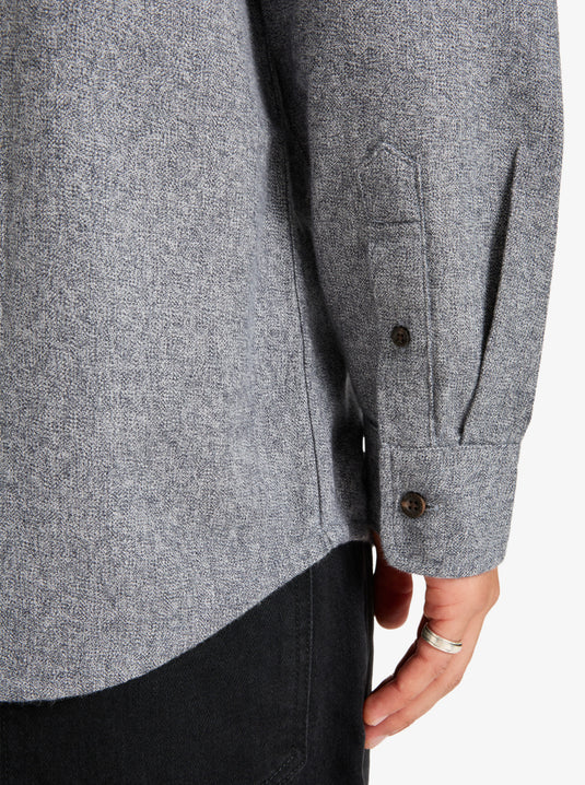 Quiksilver Men's Motherfly Heather - Long Sleeve Shirt India Ink EQYWT04659-KSH0