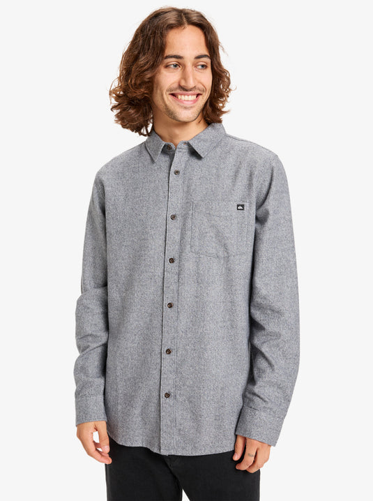 Quiksilver Men's Motherfly Heather - Long Sleeve Shirt India Ink EQYWT04659-KSH0