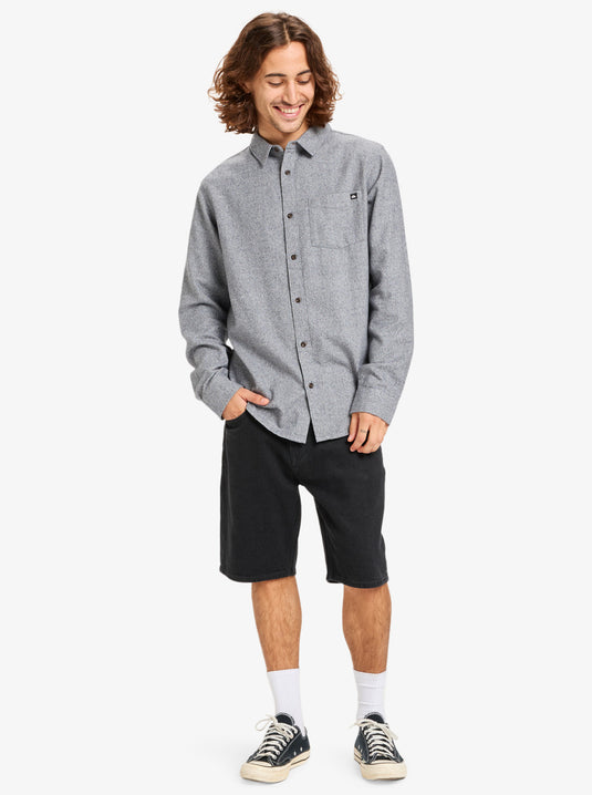 Quiksilver Men's Motherfly Heather - Long Sleeve Shirt India Ink EQYWT04659-KSH0