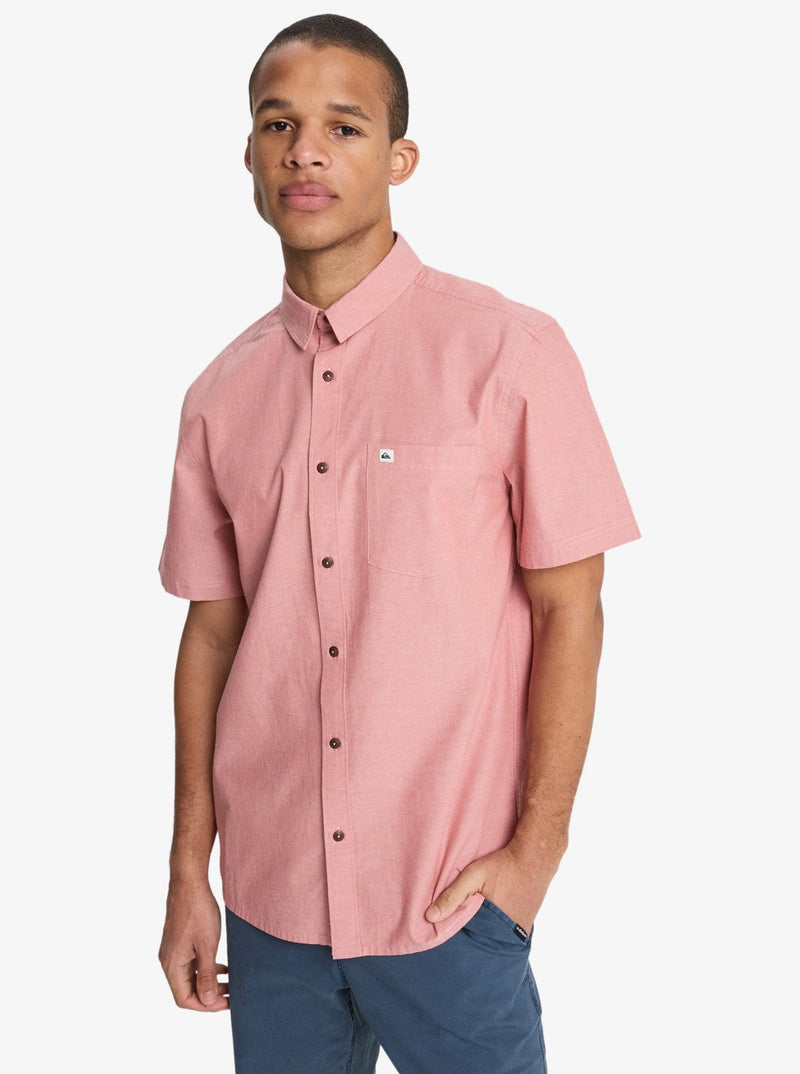Load image into Gallery viewer, Quiksilver Men's Drumfins Short Sleeve Shirt Pink EQYWT04684-MKT0
