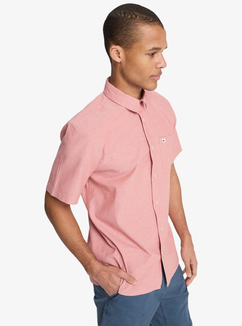 Load image into Gallery viewer, Quiksilver Men's Drumfins Short Sleeve Shirt Pink EQYWT04684-MKT0
