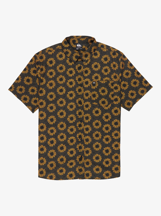 Quiksilver Men's Apero Classic Short Sleeve Shirt Black Ocean Mayhem 32 EQYWT04686-KVJ7