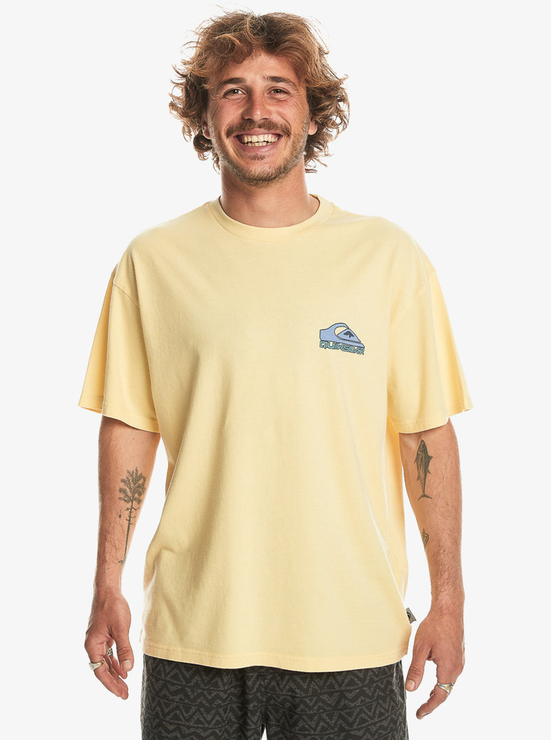 Load image into Gallery viewer, Quiksilver Men&#39;s Take Us Back Oversize Fit T-Shirt Mellow Yellow EQYZT07654-YED0
