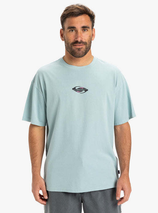 Quiksilver Men's Global Heat Short Sleeves T-Shirt Aqua Sky EQYZT08021-BGH0