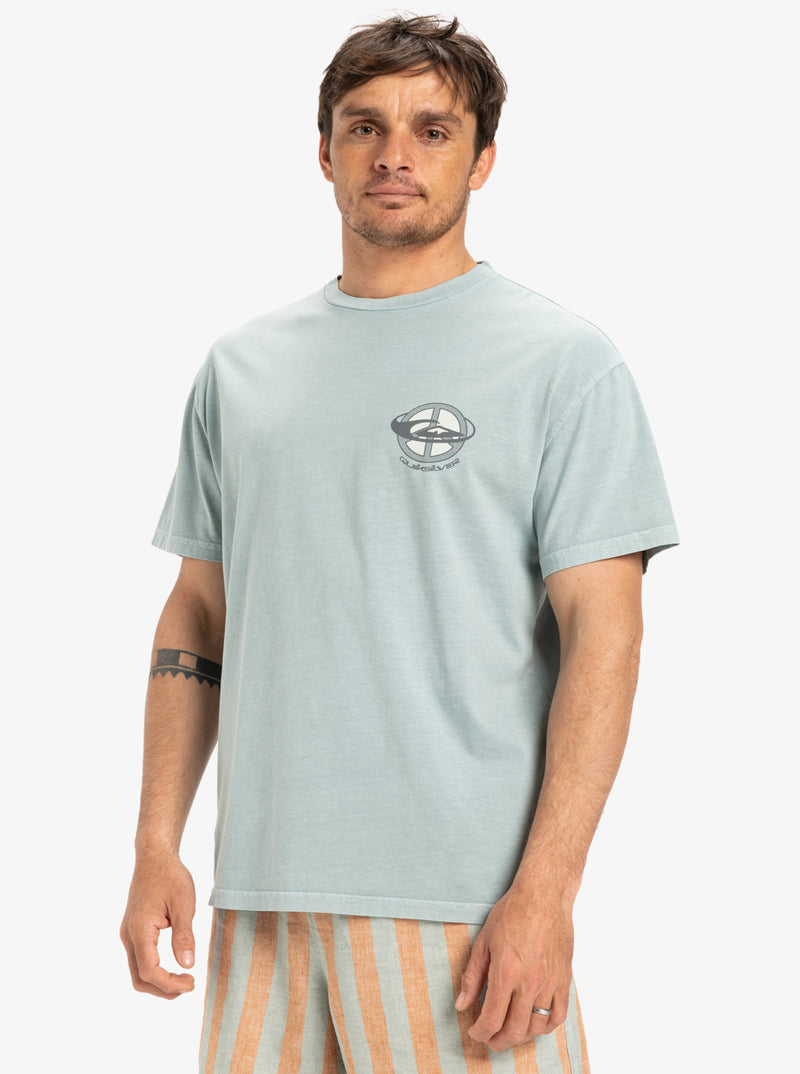 Load image into Gallery viewer, Quiksilver Men&#39;s Nd Wake Up World Short Sleeves T-Shirt Chinois Green EQYZT08026-GKB0
