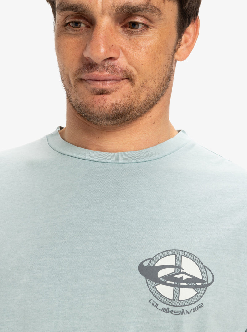 Load image into Gallery viewer, Quiksilver Men&#39;s Nd Wake Up World Short Sleeves T-Shirt Chinois Green EQYZT08026-GKB0
