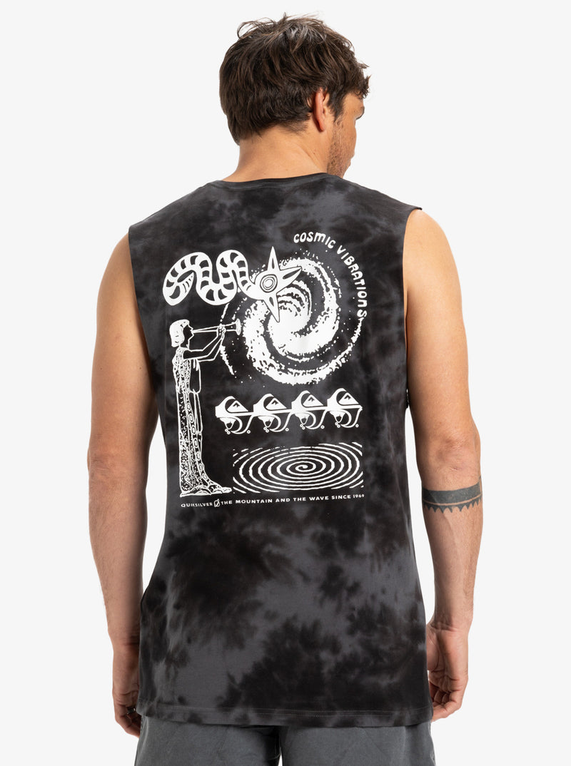 Load image into Gallery viewer, Quiksilver Men&#39;s Td Cosmic Vibrations Muscle Tank Top Black EQYZT08030-KVJ0
