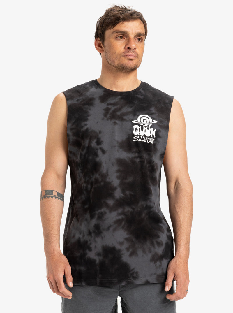 Load image into Gallery viewer, Quiksilver Men&#39;s Td Cosmic Vibrations Muscle Tank Top Black EQYZT08030-KVJ0
