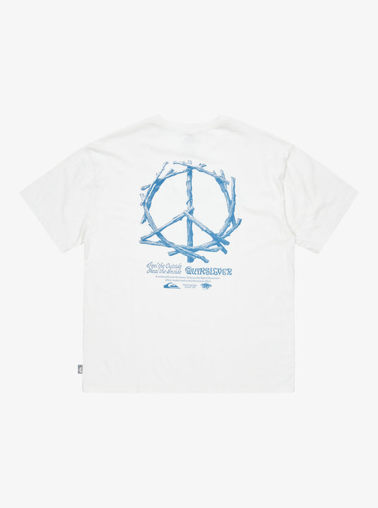 Quiksilver Men's Tree Connection Short Sleeves T-Shirt Snow White EQYZT08034_WBK0