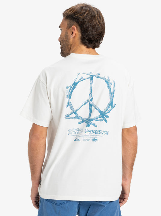 Quiksilver Men's Tree Connection Short Sleeves T-Shirt Snow White EQYZT08034_WBK0