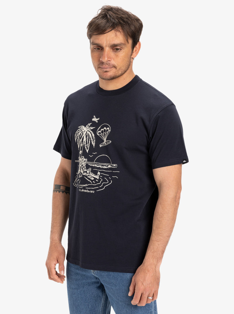 Load image into Gallery viewer, Quiksilver Men&#39;s Ev Tuned Out T-Shirt Dark Navy EQYZT08044-KTP0
