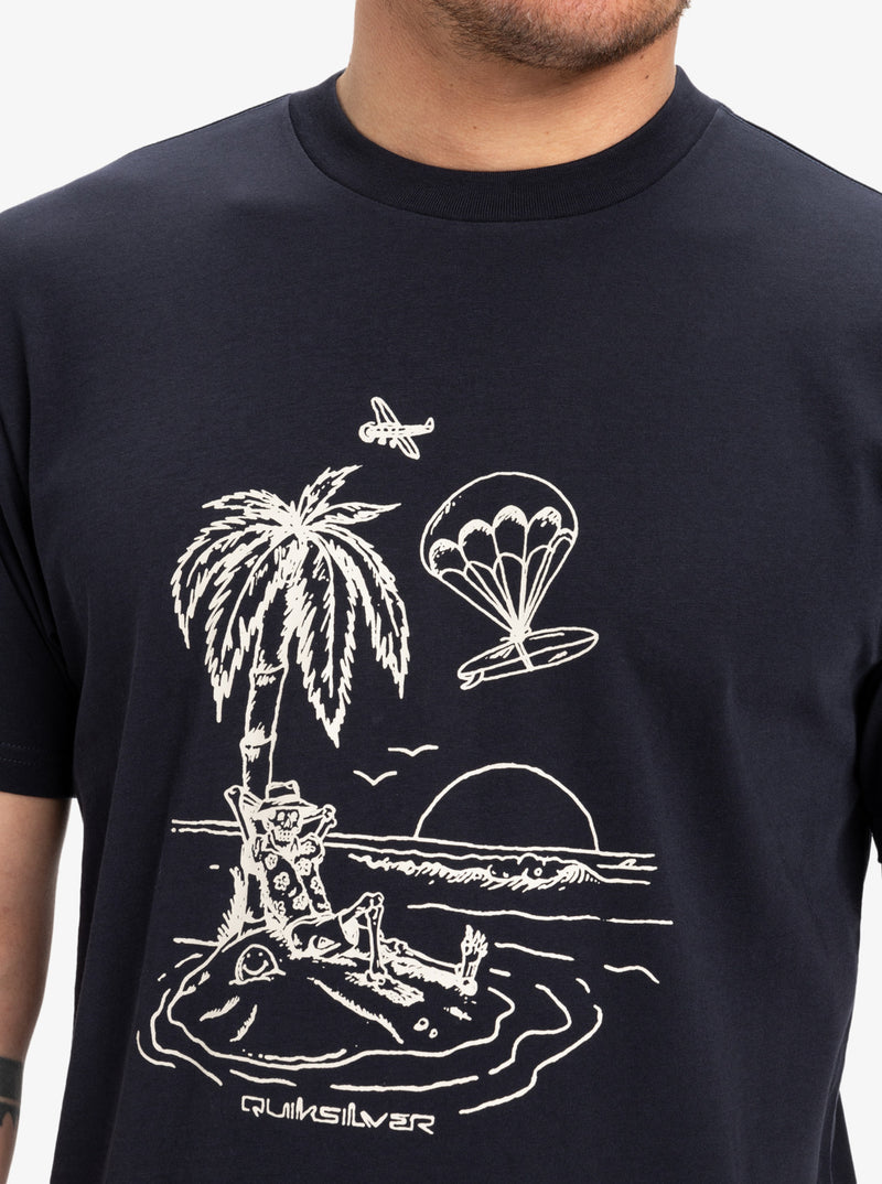 Load image into Gallery viewer, Quiksilver Men&#39;s Ev Tuned Out T-Shirt Dark Navy EQYZT08044-KTP0
