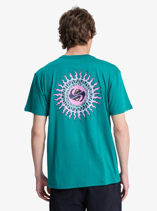 Quiksilver Men's Ev Beach Blast T-Shirt Teal Green EQYZT08046-BSJ0