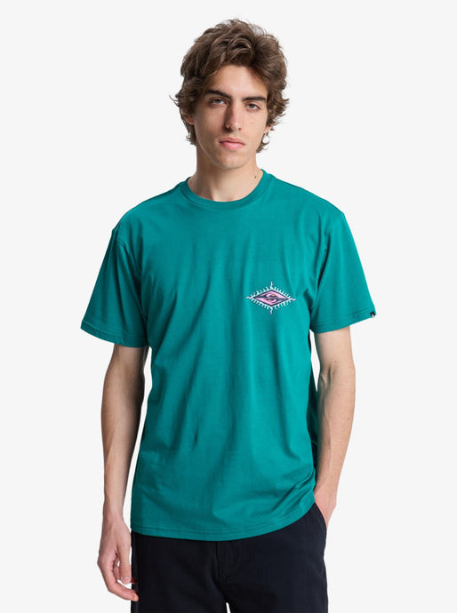 Quiksilver Men's Ev Beach Blast T-Shirt Teal Green EQYZT08046-BSJ0