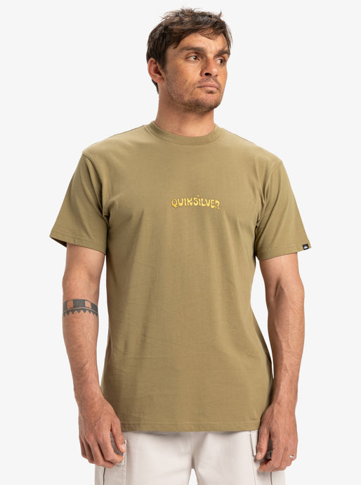 Quiksilver Men's Ev Disconnect Effects Short Sleeves T-Shirt Aloe EQYZT08049-TMZ0