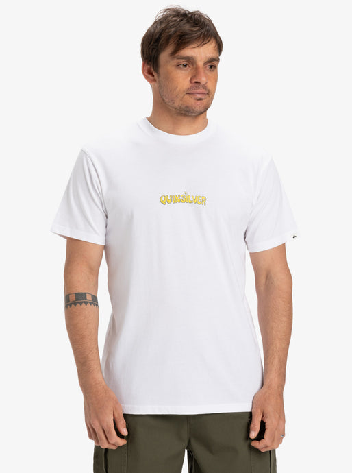 Quiksilver Men's Ev Disconnect Effects Short Sleeves T-Shirt White EQYZT08049-WBB0