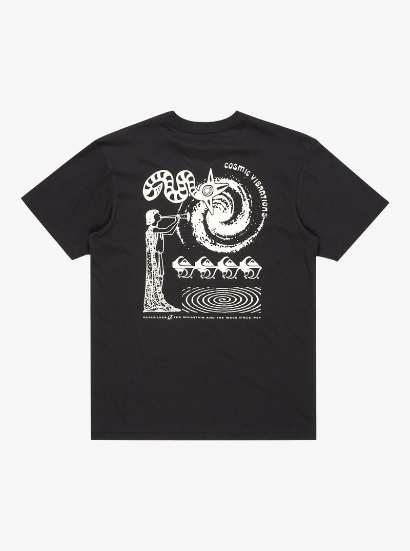 Load image into Gallery viewer, Quiksilver Men&#39;s Ev Cosmic Vibration Short Sleeves T-Shirt Black EQYZT08053-KVJ0
