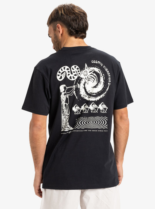 Quiksilver Men's Ev Cosmic Vibration Short Sleeves T-Shirt Black EQYZT08053-KVJ0