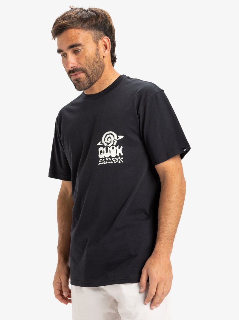 Load image into Gallery viewer, Quiksilver Men&#39;s Ev Cosmic Vibration Short Sleeves T-Shirt Black EQYZT08053-KVJ0

