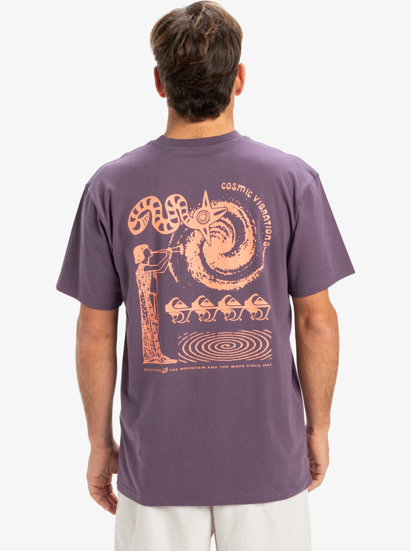 Load image into Gallery viewer, Quiksilver Men&#39;s Ev Cosmic Vibration Short Sleeves T-Shirt Vintage Violet EQYZT08053-PQC0
