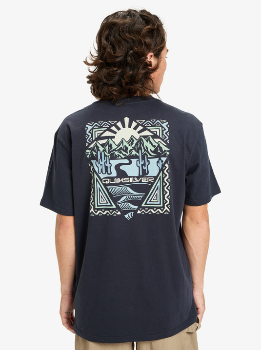 Quiksilver Men's Ev Desert Waves Short Sleeve T-Shirt Dark Navy EQYZT08183_KTP0