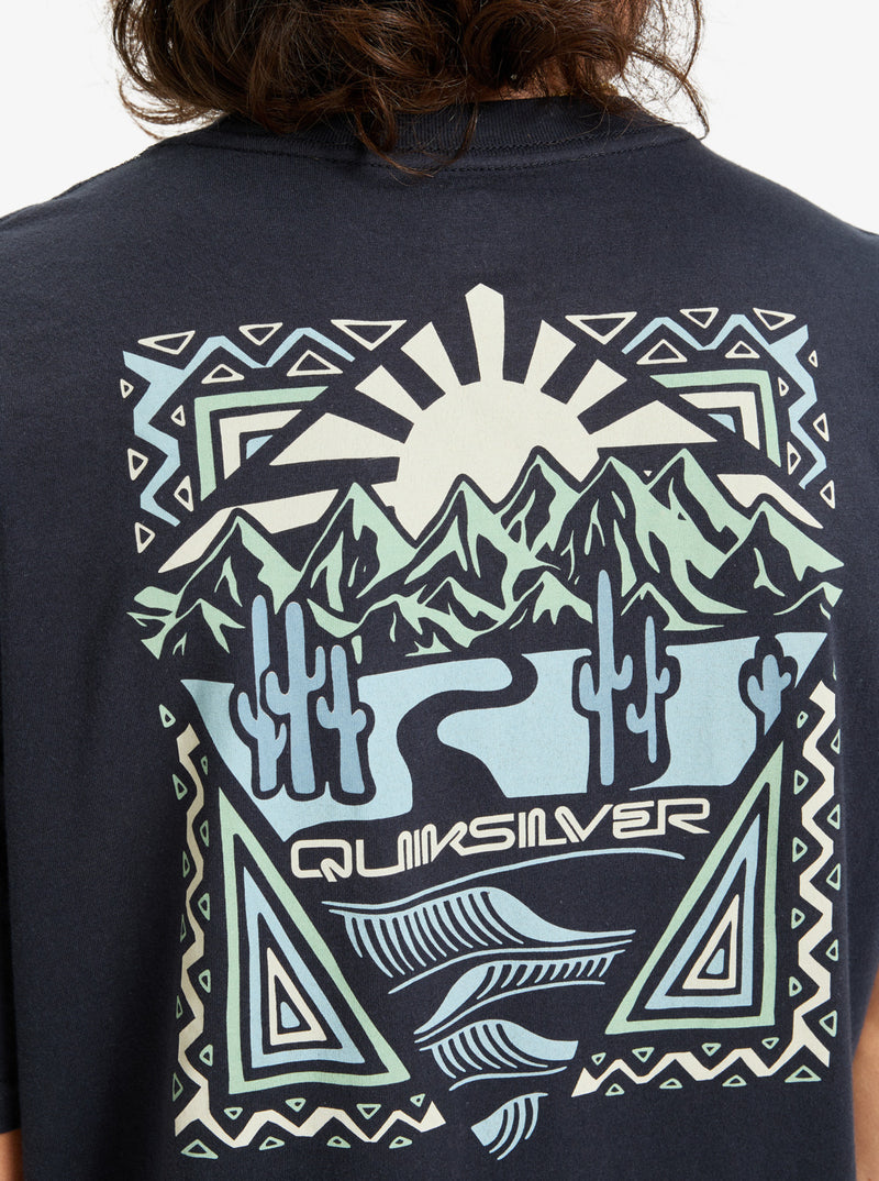 Load image into Gallery viewer, Quiksilver Men&#39;s Ev Desert Waves Short Sleeve T-Shirt Dark Navy EQYZT08183_KTP0

