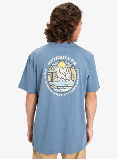 Quiksilver Men's Ev Summer Salt T-Shirt China Blue EQYZT08184-BND0