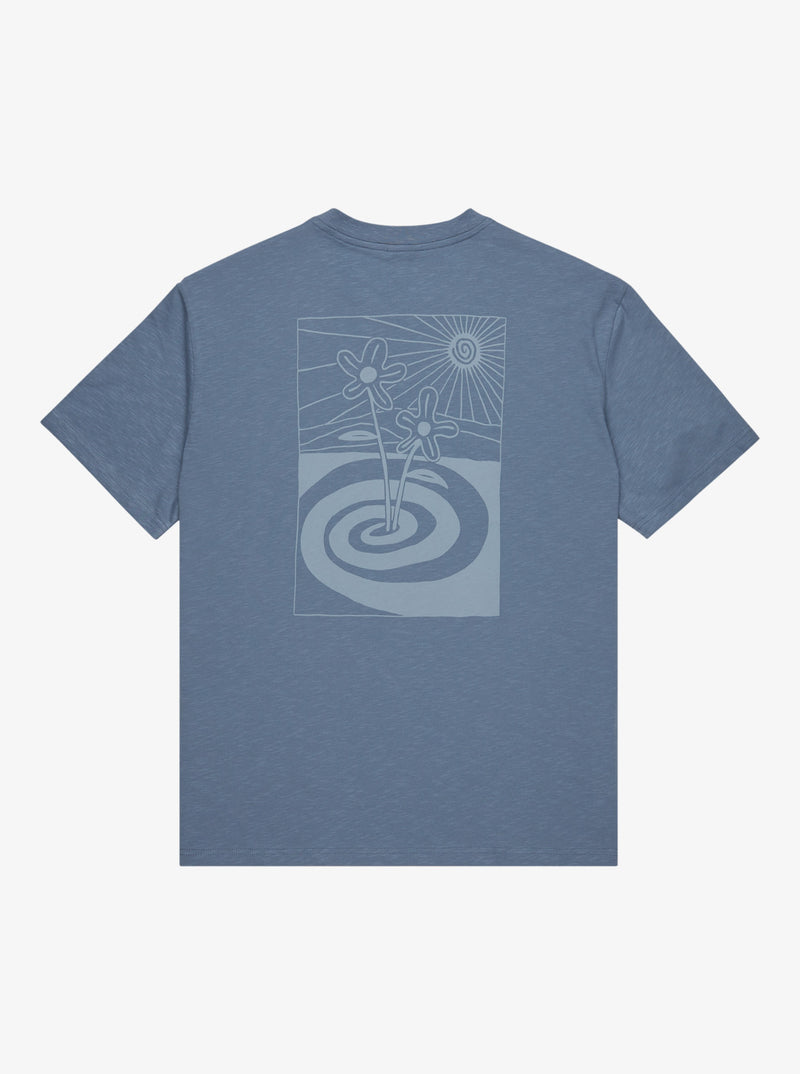 Load image into Gallery viewer, Quiksilver Men&#39;s Cl Skipping Stones T-Shirt China Blue EQYZT08195-BND0

