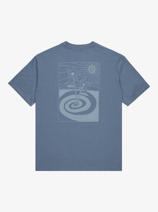 Quiksilver Men's Cl Skipping Stones T-Shirt China Blue EQYZT08195-BND0