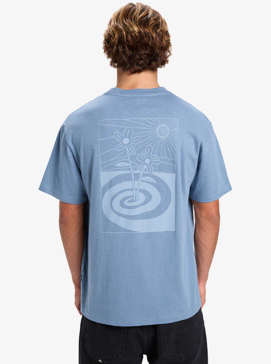 Quiksilver Men's Cl Skipping Stones T-Shirt China Blue EQYZT08195-BND0