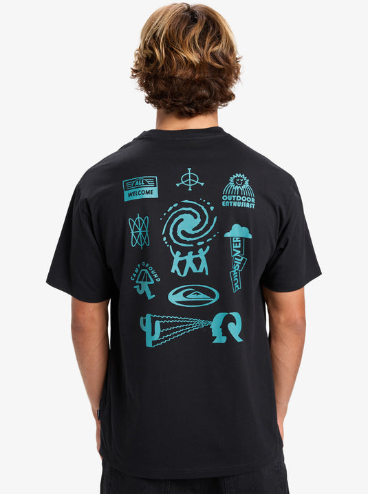 Quiksilver Men's Pto Welcome All Short Sleeve T-Shirt Black EQYZT08199_KVJ0