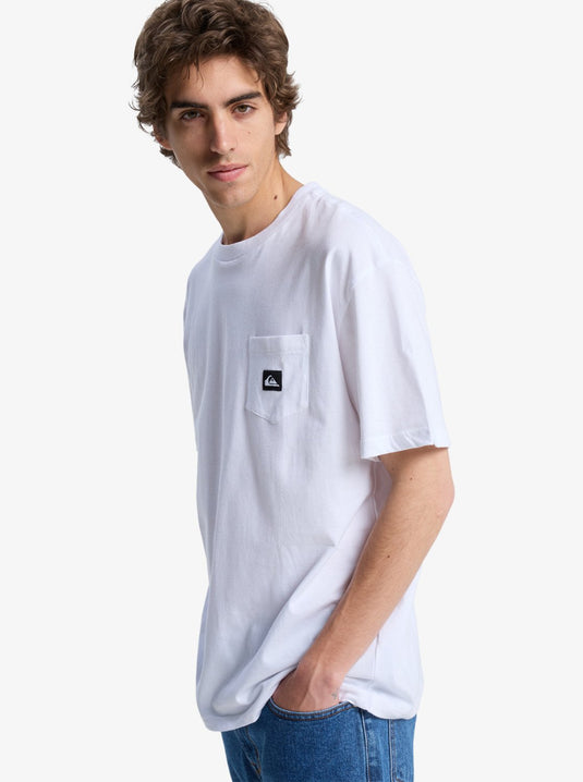 Quiksilver Men's Salt Water Pocket Short Sleeve T-Shirt White EQYZT08205_WBB0
