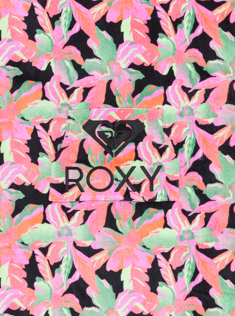 Load image into Gallery viewer, Roxy Kids&#39; Stay Magical Girls Poncho Towel 105x73cm Anthracite The Moves Floral ERGAA03208-KVJ6

