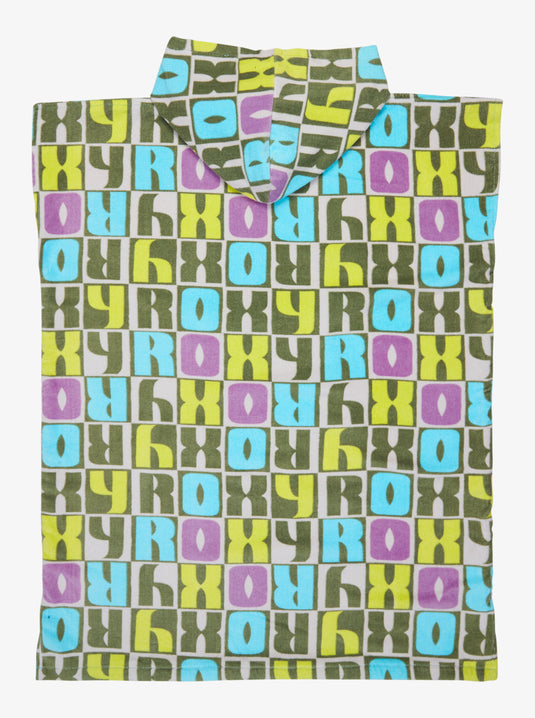 Roxy Kids' Rg Stay Magical Printed Poncho Towel Oil Green Letter Up ERGAA03220-GLD8