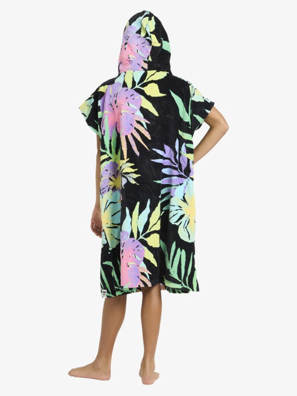 Load image into Gallery viewer, Roxy Kids' Rg Stay Magical Printed Poncho Towel Anthracite Aquarella Active ERGAA03220-XMGB
