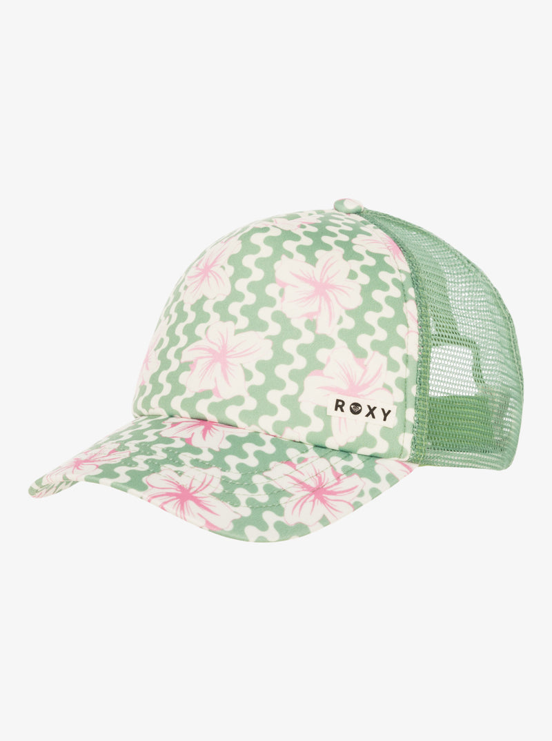 Load image into Gallery viewer, Roxy Kids&#39; Honey Cococnut Trucker Cap Basil Party Waves Rg ERGHA03349_GHZ6
