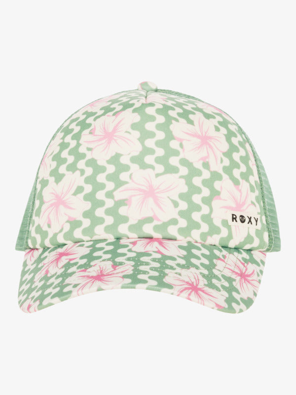 Load image into Gallery viewer, Roxy Kids&#39; Honey Cococnut Trucker Cap Basil Party Waves Rg ERGHA03349_GHZ6
