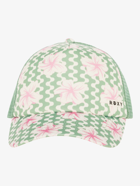Roxy Kids' Honey Cococnut Trucker Cap Basil Party Waves Rg ERGHA03349_GHZ6