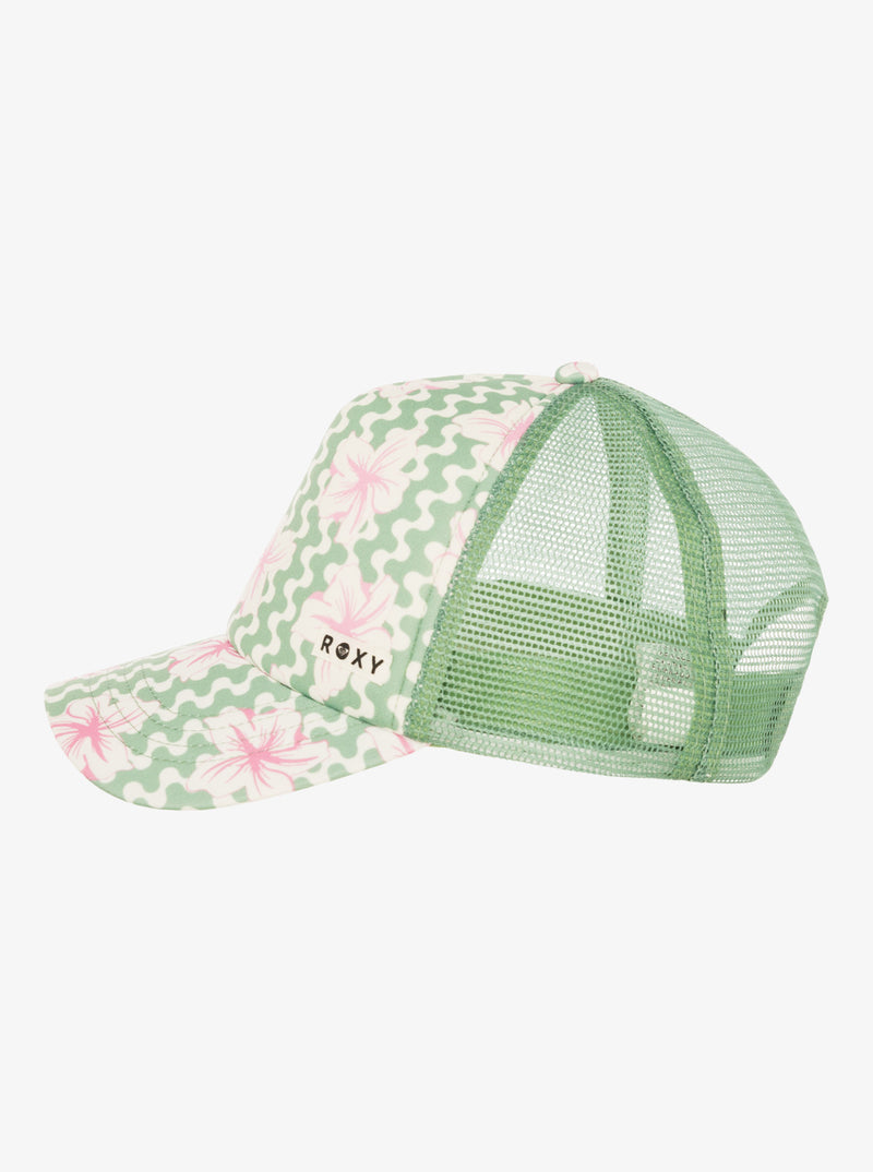 Load image into Gallery viewer, Roxy Kids&#39; Honey Cococnut Trucker Cap Basil Party Waves Rg ERGHA03349_GHZ6
